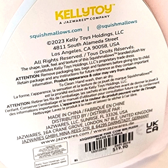 RESHMA 🐮 Box Lunch EXCLUSIVE Pink & White Cow Original Squishmallow ☆ NWT ☆ - Picture 7 of 8